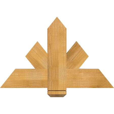 Ekena Millwork Kennewick Rough Sawn Timber Gable Bracket, Western Red Cedar, 36"W x 23"H x 2"D x 6"F, 15/12 Pitch GBW036X23X0206KEN00RWR